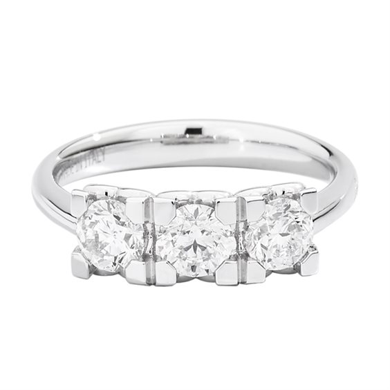 Anello Recarlo Donna Anniversary Square in Oro bianco Diamante 0.35 Ct R01TY030/036-13 - R01TY030/036-13